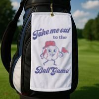 Take Me Out To The Ball Game Baseball Softball Golf Towel thumb 2