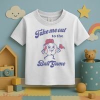 Take Me Out To The Ball Game Baseball Softball Toddler T-Shirt thumb 3