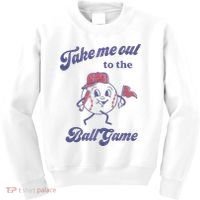 Take Me Out To The Ball Game Baseball Softball Kids Sweatshirt thumb 0