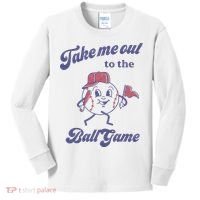 Take Me Out To The Ball Game Baseball Softball Kids Long Sleeve Shirt thumb 0