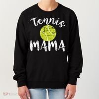 Tennis Mama Proud Mom Tennis Player Retro Distressed Great Gift Women's Sweatshirt thumb 0