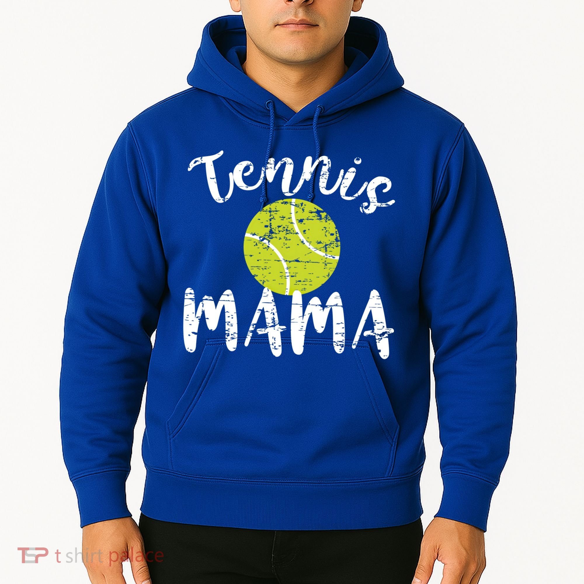 Tennis Mama Proud Mom Tennis Player Retro Distressed Great Gift Hoodie