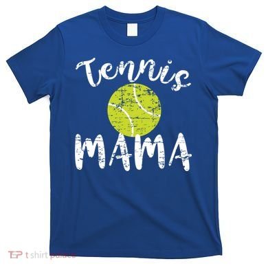 Tennis Mama Proud Mom Tennis Player Retro Distressed Great Gift T-Shirt