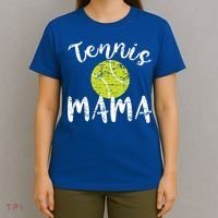 Tennis Mama Proud Mom Tennis Player Retro Distressed Great Gift T-Shirt thumb 4