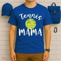 Tennis Mama Proud Mom Tennis Player Retro Distressed Great Gift T-Shirt thumb 6