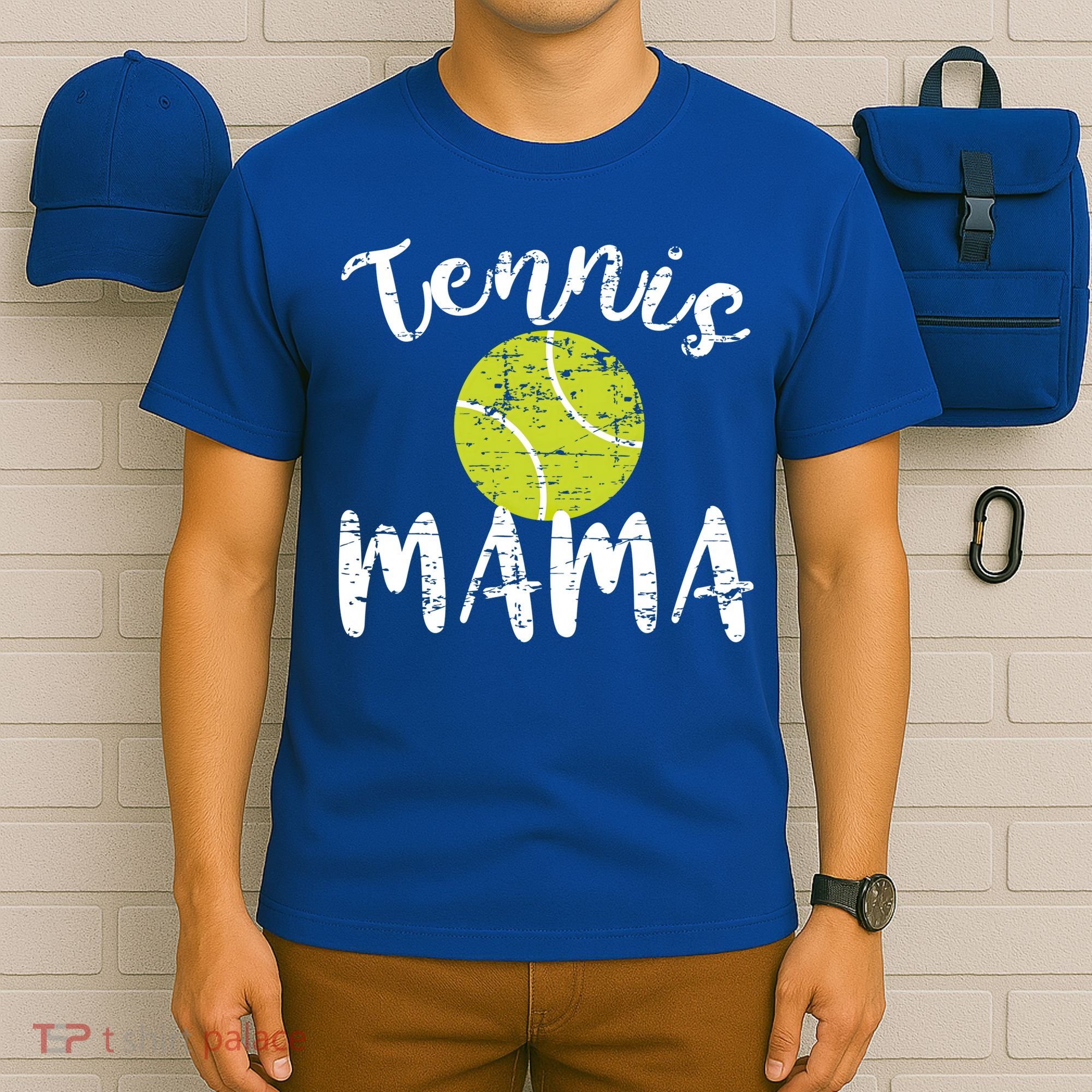 Tennis Mama Proud Mom Tennis Player Retro Distressed Great Gift T-Shirt