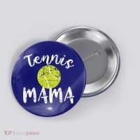 Tennis Mama Proud Mom Tennis Player Retro Distressed Great Gift Button thumb 0