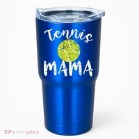 Tennis Mama Proud Mom Tennis Player Retro Distressed Great Gift Tumbler thumb 0