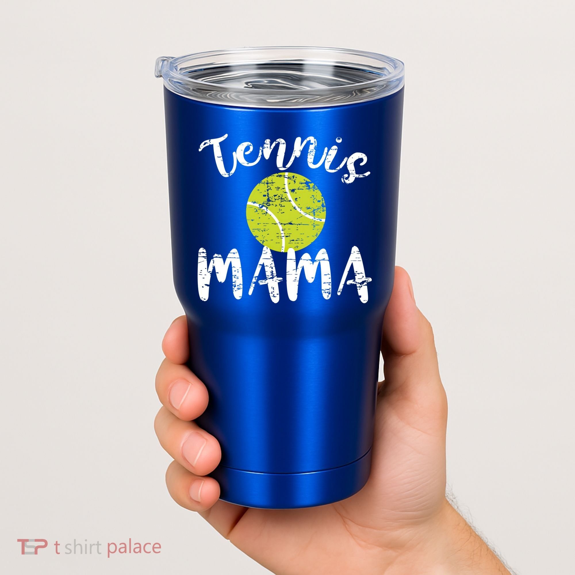 Tennis Mama Proud Mom Tennis Player Retro Distressed Great Gift Tumbler