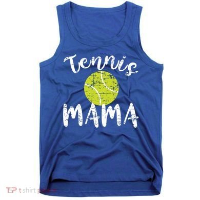 Tennis Mama Proud Mom Tennis Player Retro Distressed Great Gift Tank Top