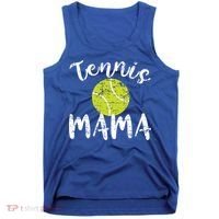Tennis Mama Proud Mom Tennis Player Retro Distressed Great Gift Tank Top thumb 0