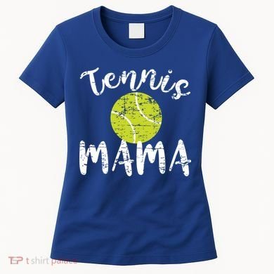 Tennis Mama Proud Mom Tennis Player Retro Distressed Great Gift Women's T-Shirt