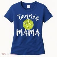 Tennis Mama Proud Mom Tennis Player Retro Distressed Great Gift Women's T-Shirt thumb 0