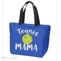 Tennis Mama Proud Mom Tennis Player Retro Distressed Great Gift Tote Bag thumb 3