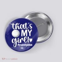 That's My Proud Volleyball Mom Volleyball Mother Gift Button thumb 0