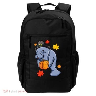 Thanksgiving Manatee Pilgrim Fall Pumpkin Dugong Backpack
