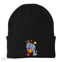 Thanksgiving Manatee Pilgrim Fall Pumpkin Dugong Beanie thumb 0