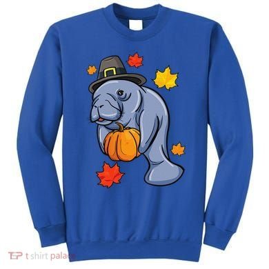 Thanksgiving Manatee Pilgrim Fall Pumpkin Dugong Sweatshirt