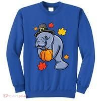 Thanksgiving Manatee Pilgrim Fall Pumpkin Dugong Sweatshirt thumb 0