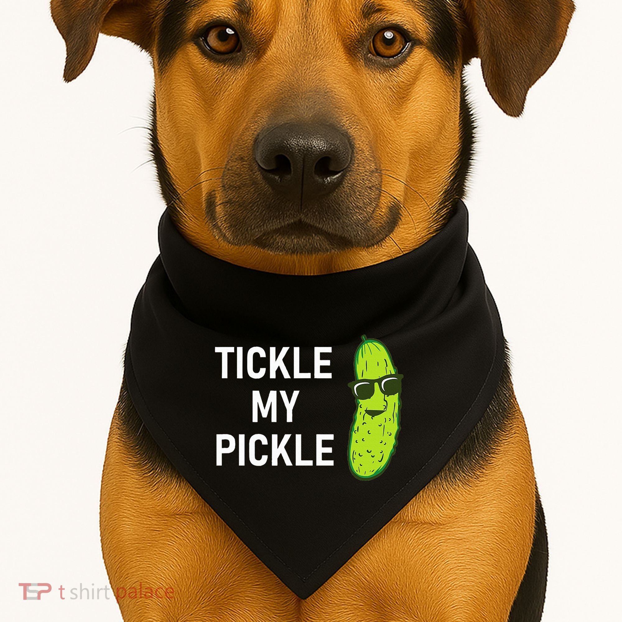 Tickle My Pickle Funny Jokes Sarcastic USA-Made Doggie Bandana