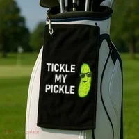 Tickle My Pickle Funny Jokes Sarcastic Golf Towel thumb 2