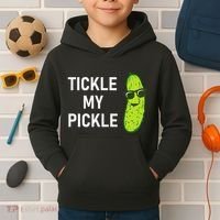 Tickle My Pickle Funny Jokes Sarcastic Kids Hoodie thumb 2