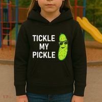 Tickle My Pickle Funny Jokes Sarcastic Kids Hoodie thumb 3