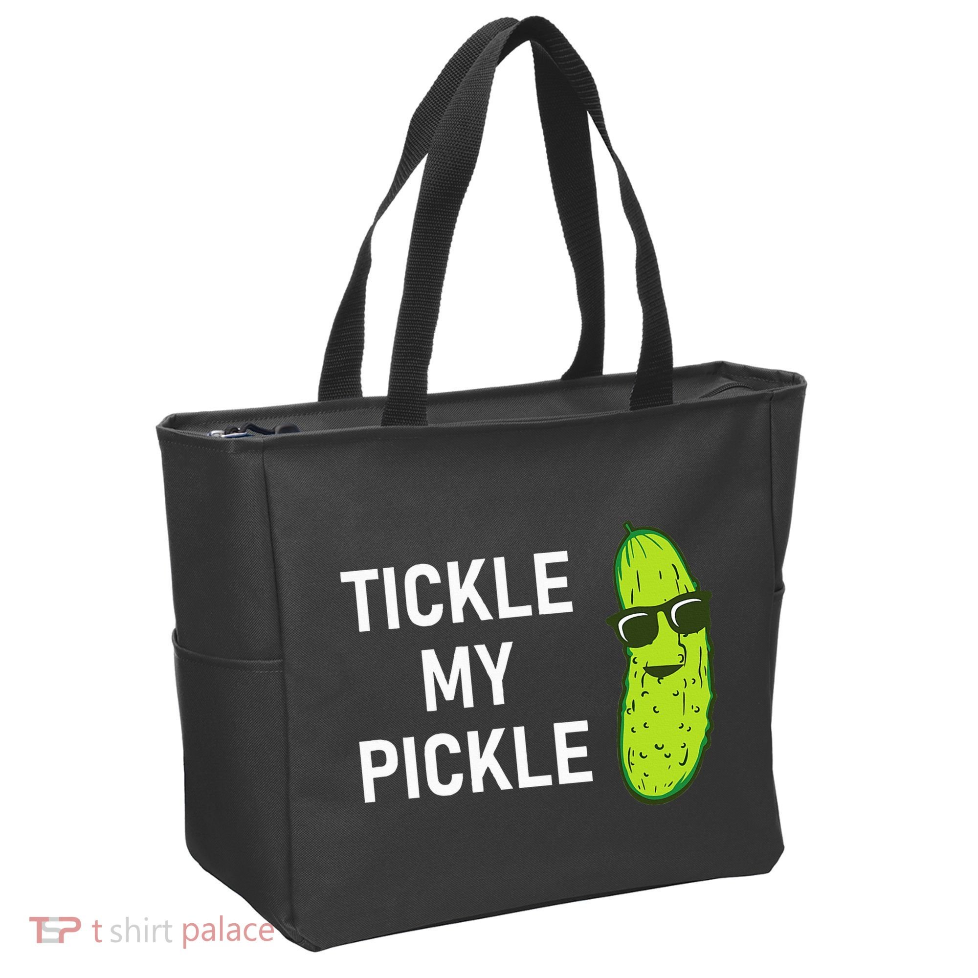 Tickle My Pickle Funny Jokes Sarcastic Tote Bag
