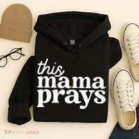 This Mama Prays Christian Mommy Faith Hoodie thumb 4