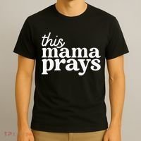 This Mama Prays Christian Mommy Faith T-Shirt thumb 3