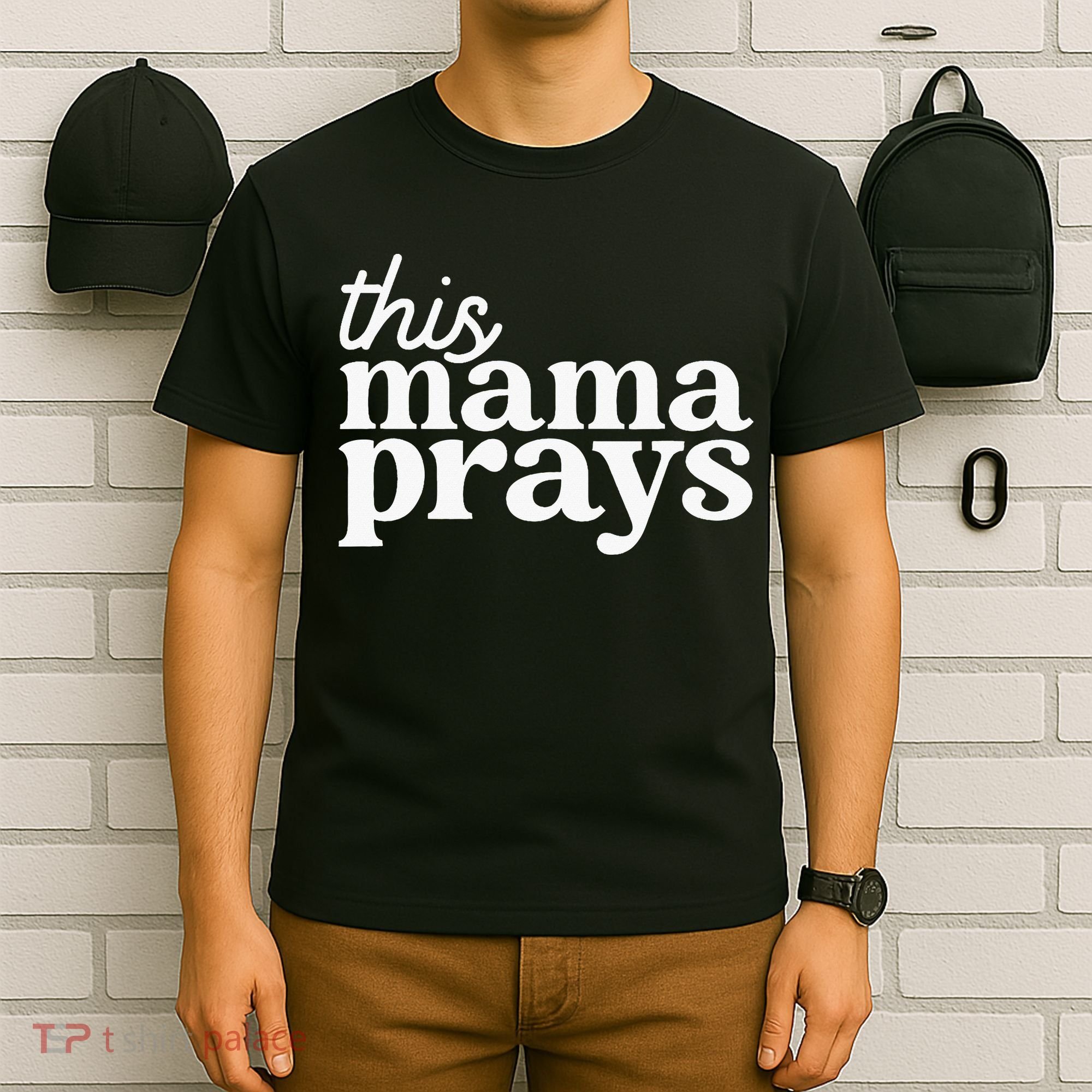 This Mama Prays Christian Mommy Faith T-Shirt