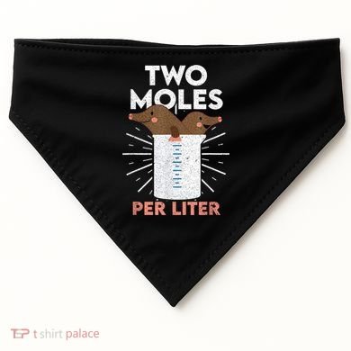Two Moles Per Liter Funny Chemistry Science Tee USA-Made Doggie Bandana