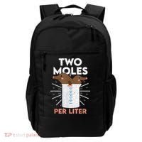 Two Moles Per Liter Funny Chemistry Science Tee Backpack thumb 0