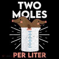 Two Moles Per Liter Funny Chemistry Science Tee Coaster thumb 2