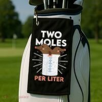 Two Moles Per Liter Funny Chemistry Science Tee Golf Towel thumb 2