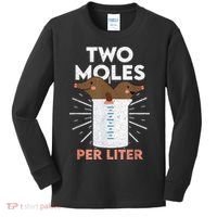 Two Moles Per Liter Funny Chemistry Science Tee Kids Long Sleeve Shirt thumb 0
