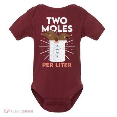 Two Moles Per Liter Funny Chemistry Science Tee Baby Bodysuit