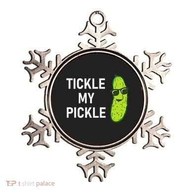 Tickle My Pickle Funny Jokes Sarcastic Ornament