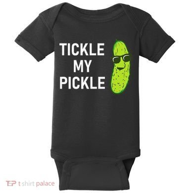 Tickle My Pickle Funny Jokes Sarcastic Baby Bodysuit