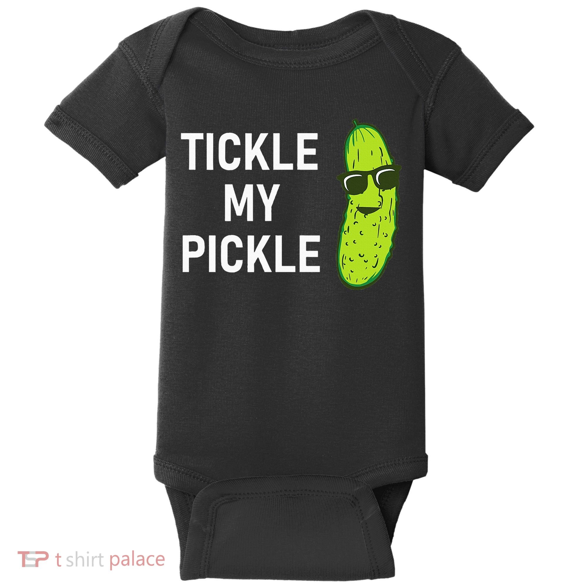 Tickle My Pickle Funny Jokes Sarcastic Baby Bodysuit