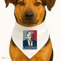 Trump Mugshot Poster The Mugshot USA-Made Doggie Bandana thumb 1