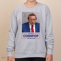 Trump Mugshot ReElect Cornpop One Bad Dude Women's Sweatshirt thumb 0