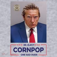 Trump Mugshot ReElect Cornpop One Bad Dude Women's Sweatshirt thumb 2