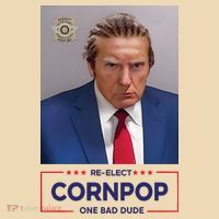Trump Mugshot ReElect Cornpop One Bad Dude Tote Bag thumb 4