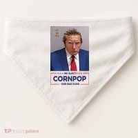 Trump Mugshot ReElect Cornpop One Bad Dude USA-Made Doggie Bandana thumb 0