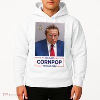 Trump Mugshot ReElect Cornpop One Bad Dude Hoodie thumb 2
