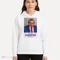 Trump Mugshot ReElect Cornpop One Bad Dude Hoodie thumb 5