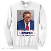 Trump Mugshot ReElect Cornpop One Bad Dude Sweatshirt thumb 0