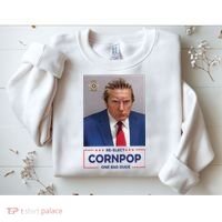 Trump Mugshot ReElect Cornpop One Bad Dude Sweatshirt thumb 2