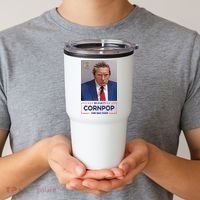 Trump Mugshot ReElect Cornpop One Bad Dude Tumbler thumb 2